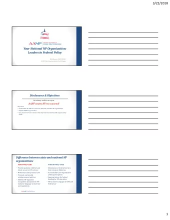 3/22/2018 Your National NP Organization: Leaders in Federal Policy  Beth Kuzma, DNP, FNPBC  AANP