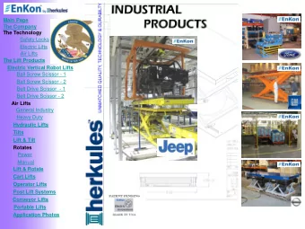 Safety Locks  Electric Lifts  Air Lifts  The Lift Products  Electric Vertical Robot Lifts  Ball