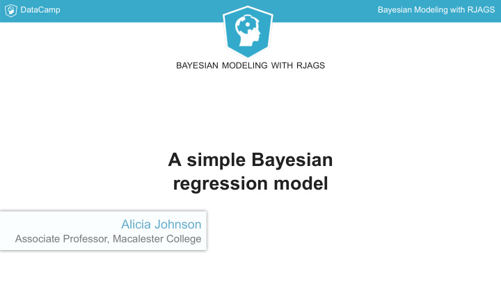 a simple bayesian regression model