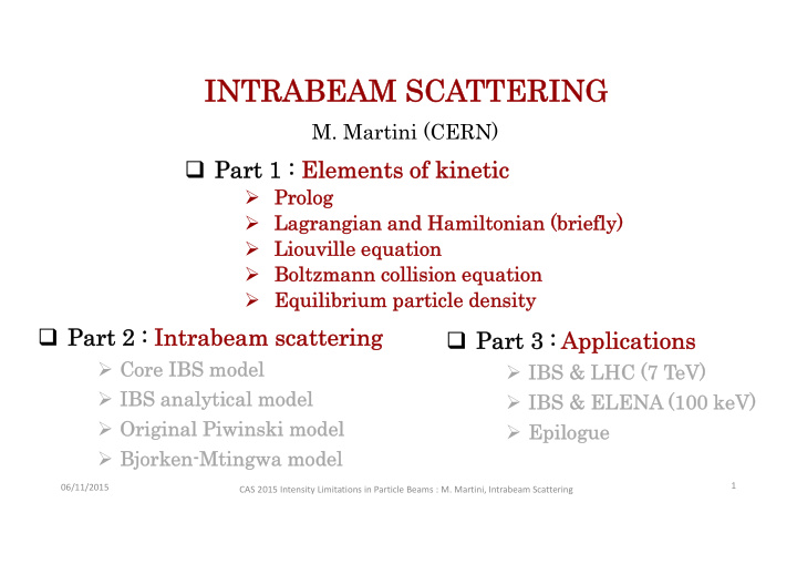 intrabeam sca intrabeam scattering ttering