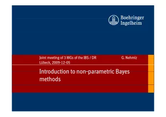 Introduction to non-parametric Bayes  Introduction to non-parametric Bayes  methods  1  Overview
