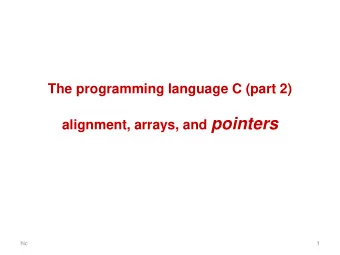 alignment, arrays, and pointers  hic  1  allocation of multiple variables  Consider the program