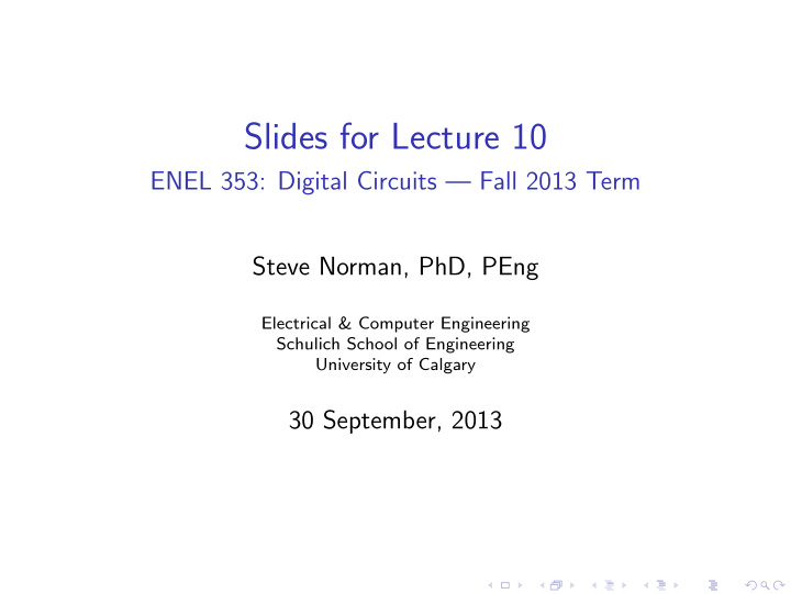 slides for lecture 10