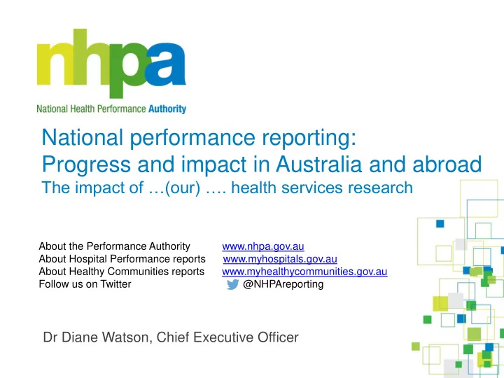 progress and impact in australia and abroad