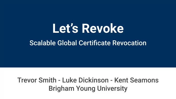 let s revoke public key infrastructure prevents man in