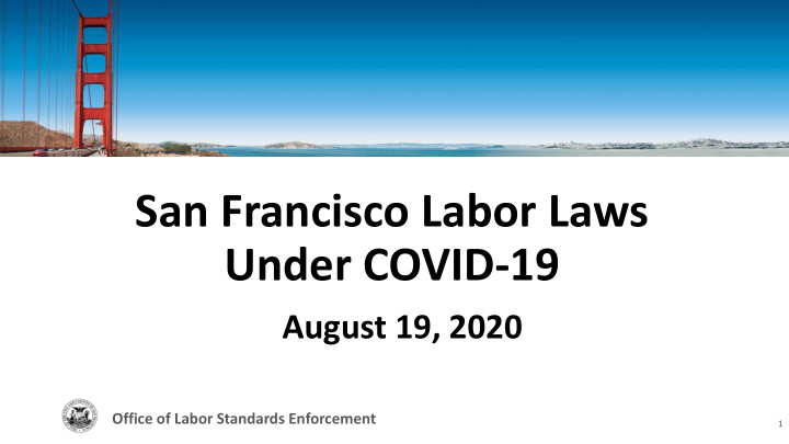 san francisco labor laws under covid 19