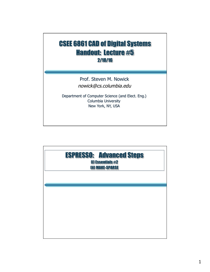 csee 6861 cad of digital systems