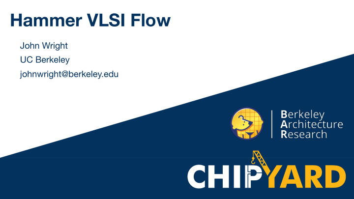 hammer vlsi flow