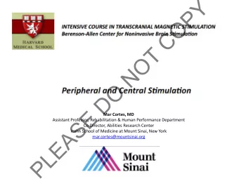 Y  P  O  C  T  O  N  O  D  E  Mar Cortes, MD  S  Assistant Professor, Rehabilitation &amp; Human