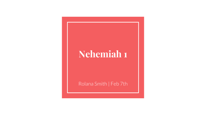 nehemiah 1 history