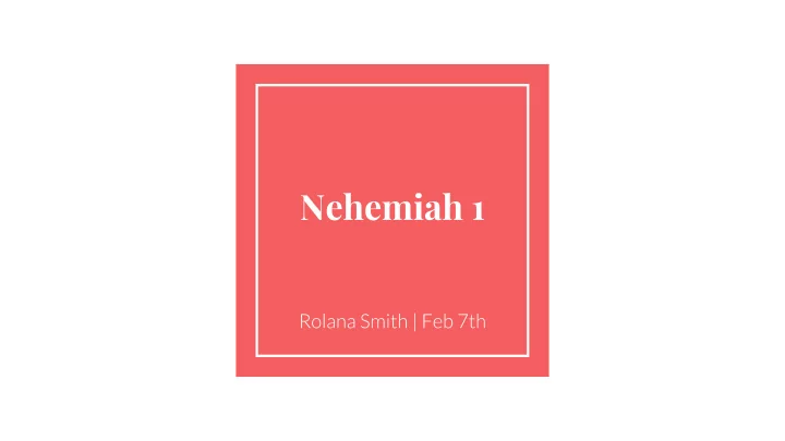 nehemiah 1 history