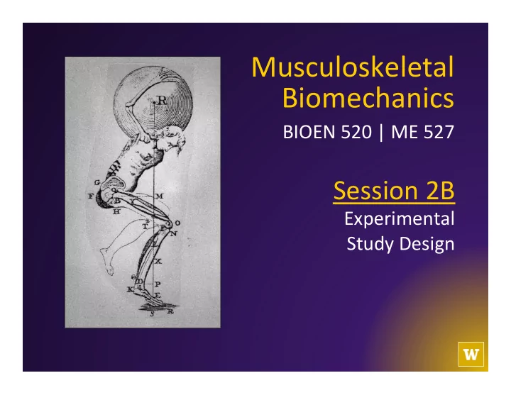 study design review session 2a reviewed basic concepts in