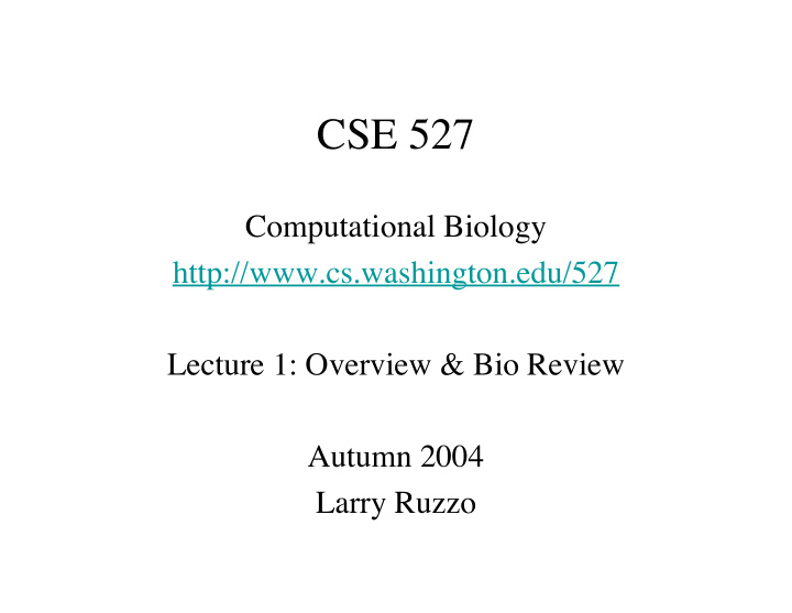 cse 527