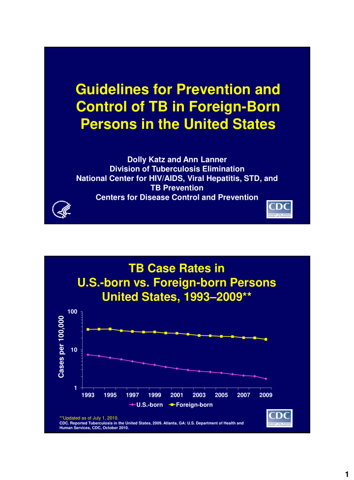 guidelines for prevention and control of tb in foreign
