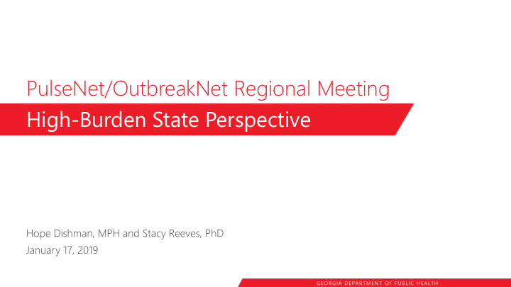 pulsenet outbreaknet regional meeting