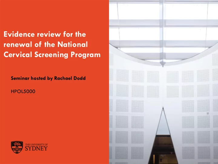 cervical screening program