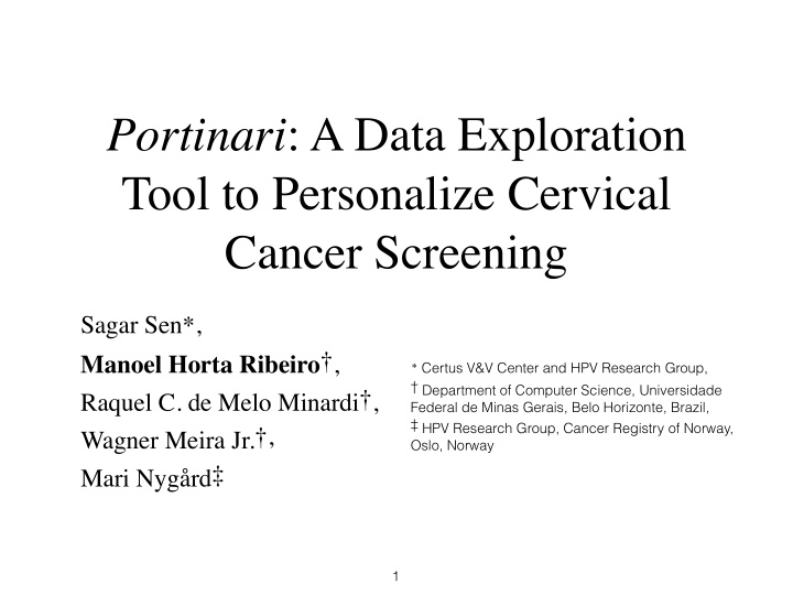 portinari a data exploration tool to personalize cervical