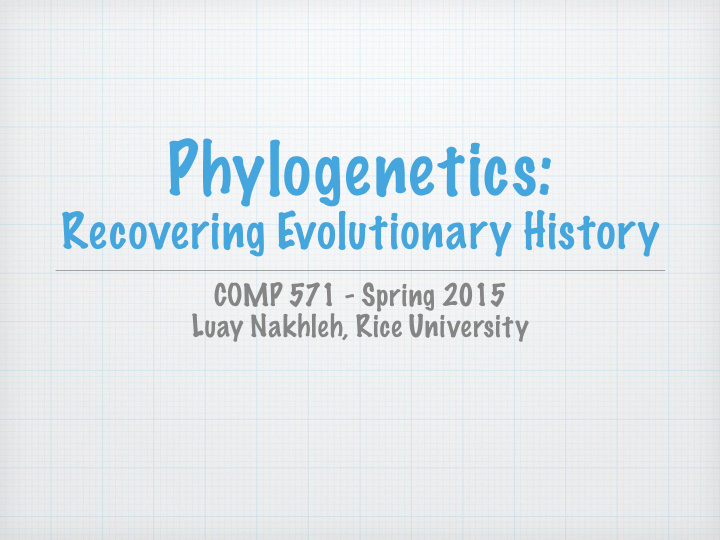 phylogenetics