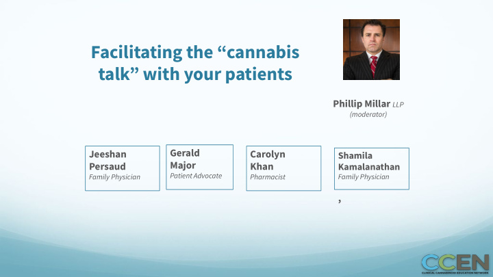 facilitating the cannabis talk with your patients