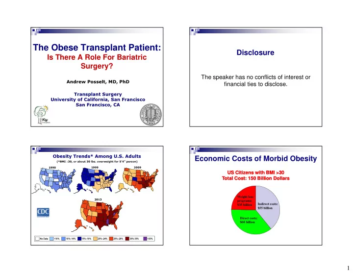 the obese transplant patient