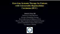 first line systemic therapy for patients with