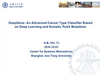 DeepGene: An Advanced Cancer Type Classifier Based  on Deep Learning and Somatic Point Mutations