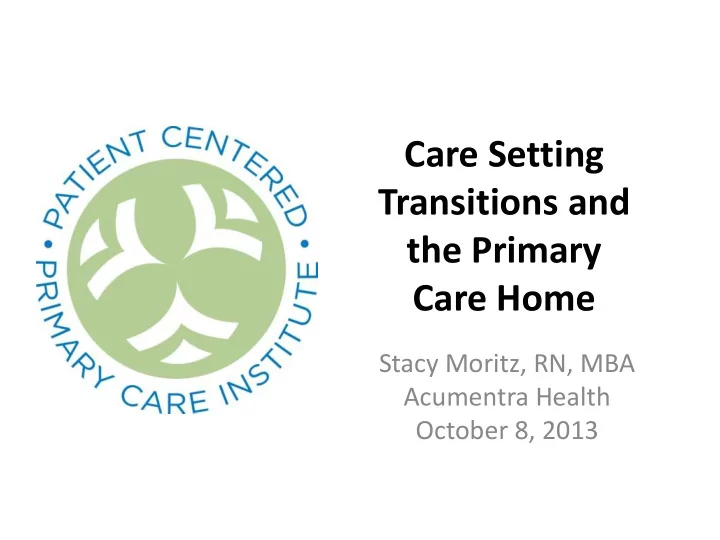 transitions and