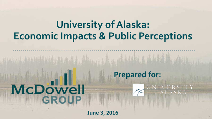 university of alaska economic impacts amp public