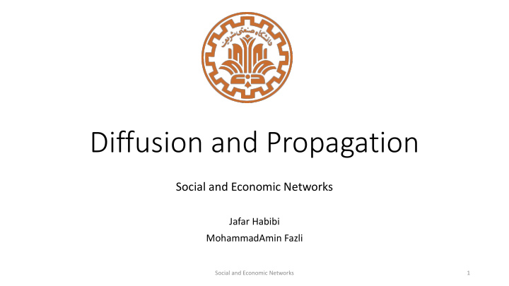 diffusion and propagation