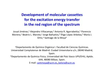 Development of molecular cassettes  for the excitation energy transfer in the red region of the