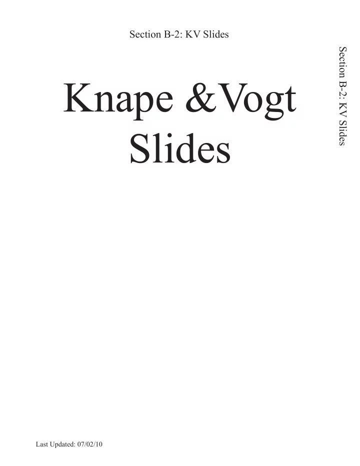 knape vogt slides