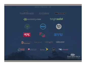 Personal Digital Preservation:  Issues and Approaches  Randy Wilson  wilsonr@familysearch.org