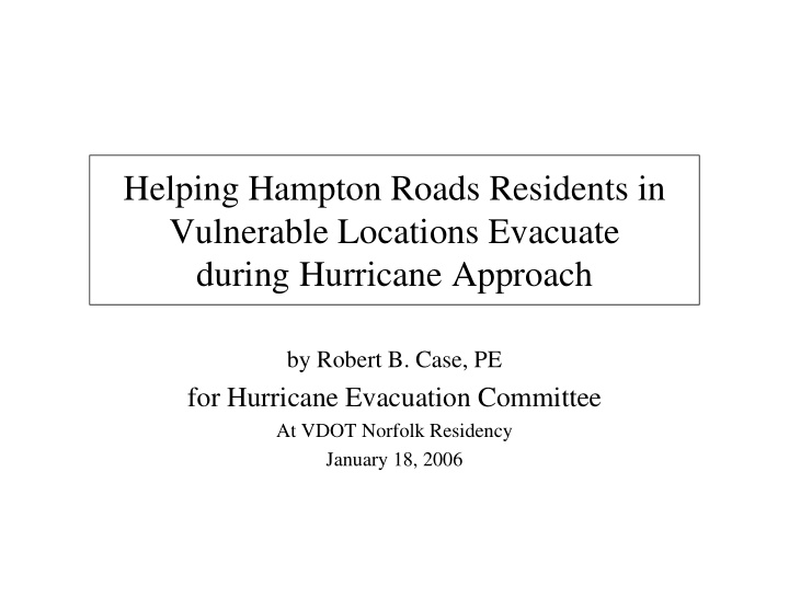 helping hampton roads residents in vulnerable locations
