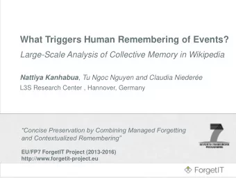 Nattiya Kanhabua , Tu Ngoc Nguyen and Claudia Niedere  L3S Research Center , Hannover, Germany