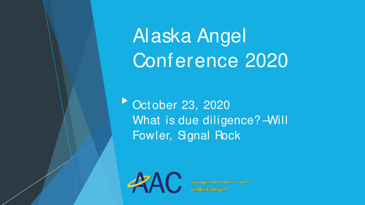 alaska angel conference 2020