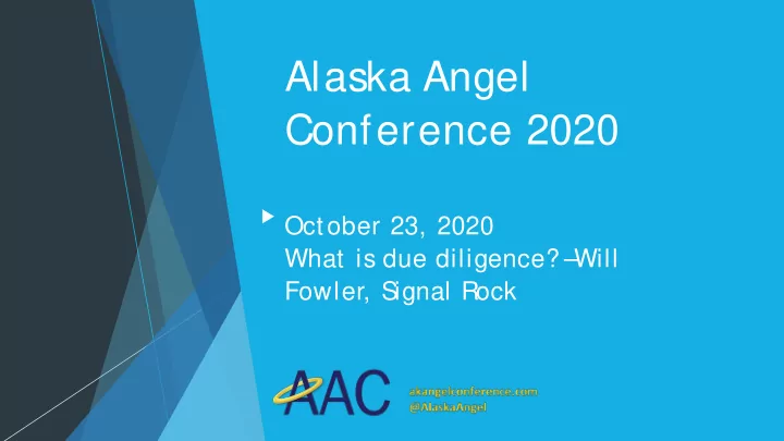 alaska angel conference 2020