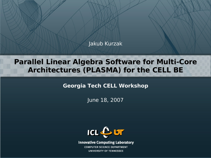 parallel linear algebra software for multi core