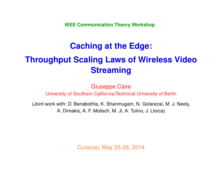caching at the edge throughput scaling laws of wireless