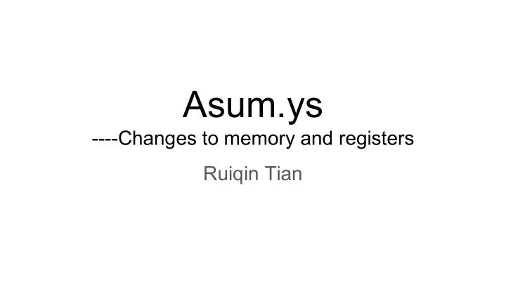 asum ys