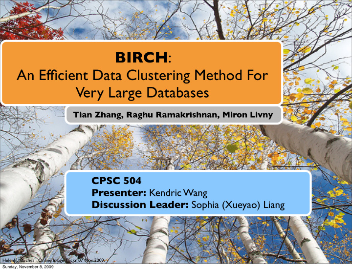 birch an efficient data clustering method for very large