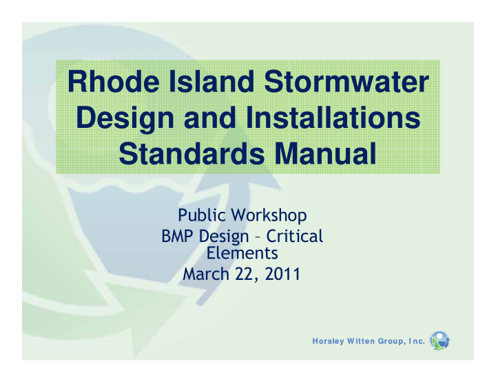 rhode island stormwater design and installations