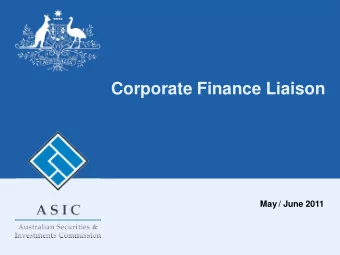 Title page  Corporate Finance Liaison  May / June 2011  Statistics  160  Quarterly M&amp;A