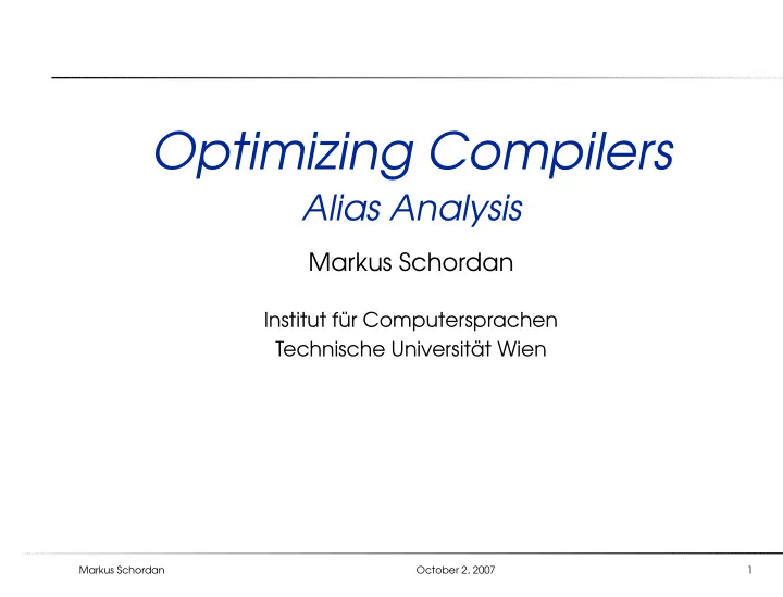 optimizing compilers