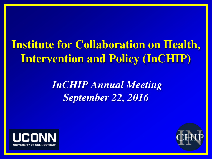institute for collaboration on health intervention and