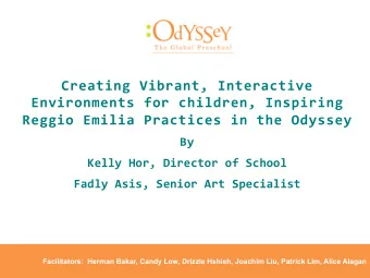Creating  Vibrant,  Interactive    Environments  for  children,  Inspiring