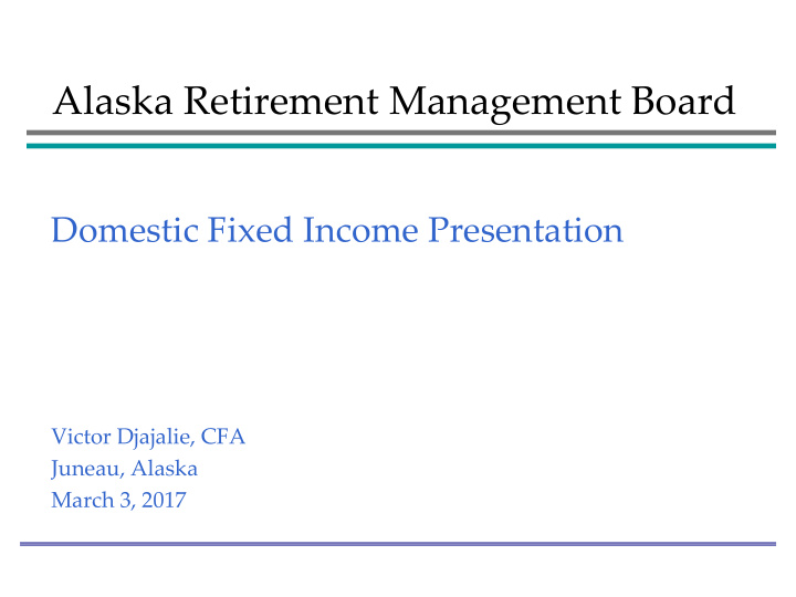 alaska retirement management board