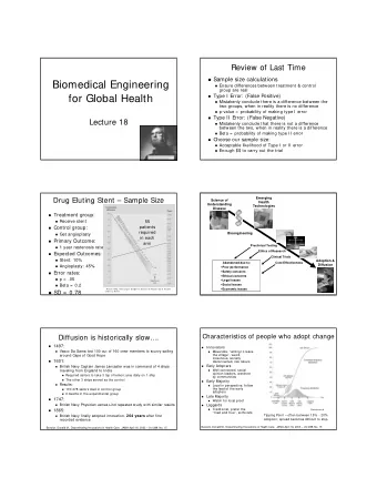 Biomedical Engineering  Ensure differences between treatment &amp; control  group are real  for