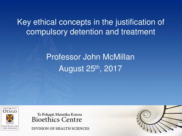 key ethical concepts in the justification of