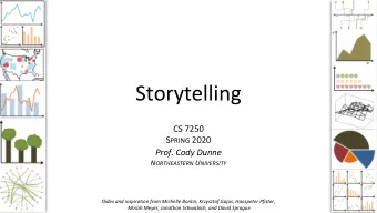 Storytelling  CS 7250 S PRING 2020  Prof. Cody Dunne N ORTHEASTERN U NIVERSITY  Slides and