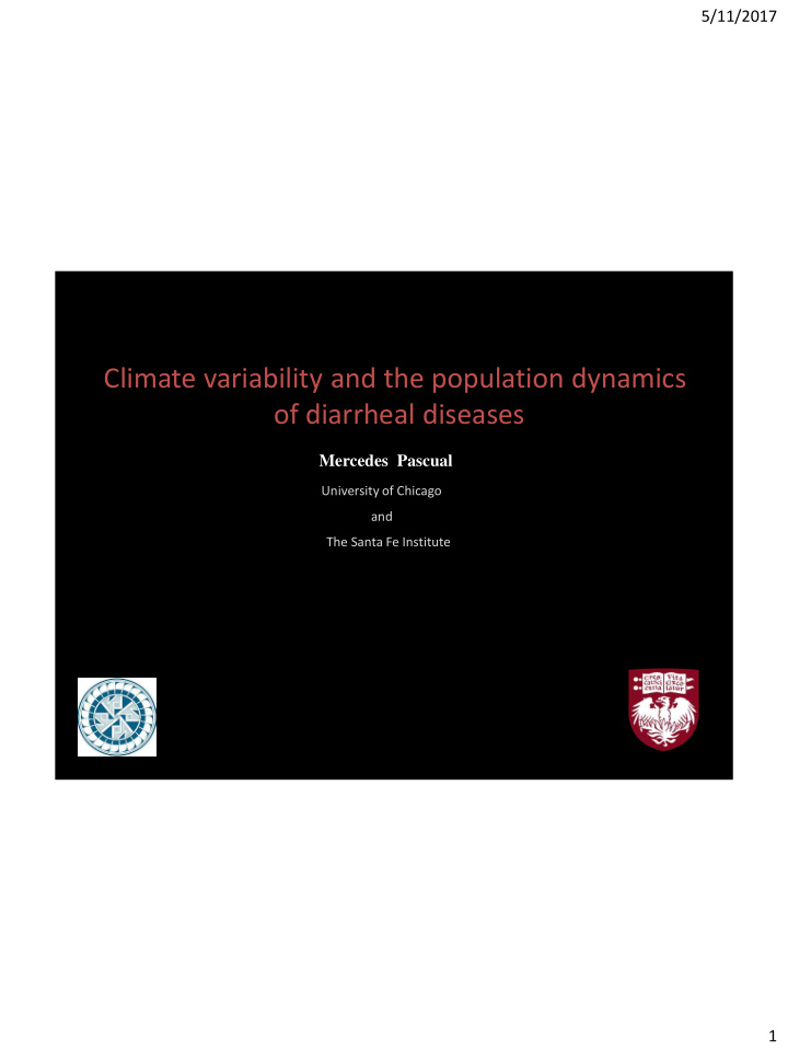 climate variability and the population dynamics of